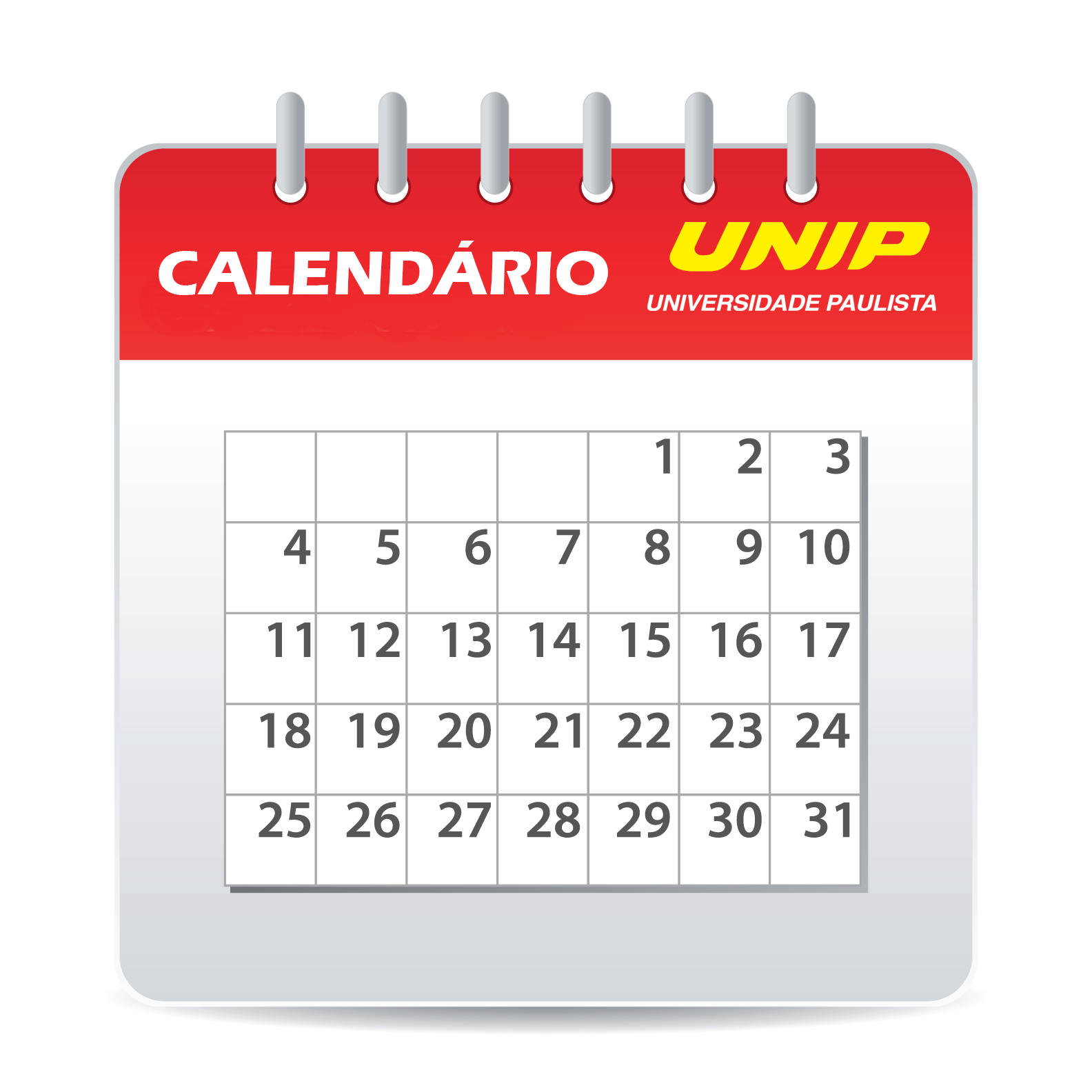 Calendário -UNIP Salvador - Polo Pituba - Graduação e Pós-Graduação